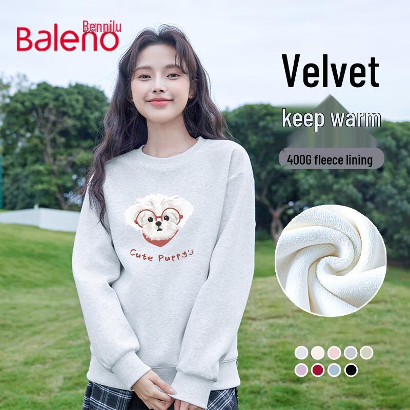 

Baleno Women s Plush Fleece-Lined Round Neck Sweatshirt L
