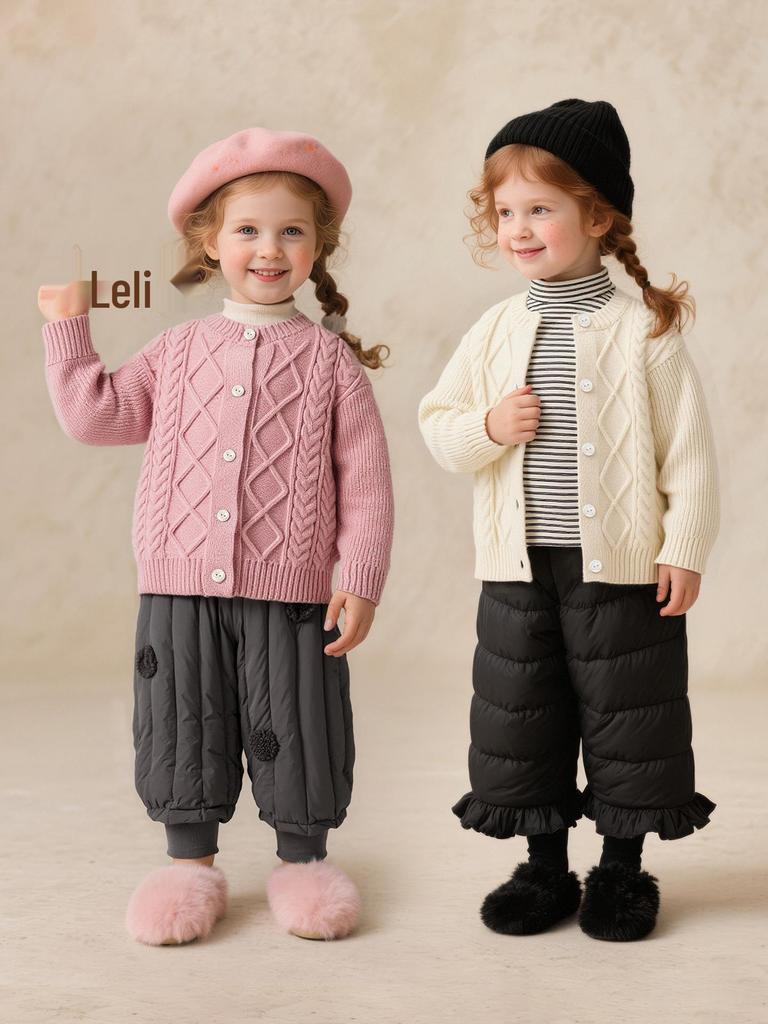 2025 Winter Mädchen Süßer & Vielseitiger Strickcardigan aus Merinowolle