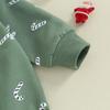 Christmas Baby Boys Girls Clothes Set Candy Cane Print Sweatshirt+Pants 2pcs Suit Kids Casual Outfits