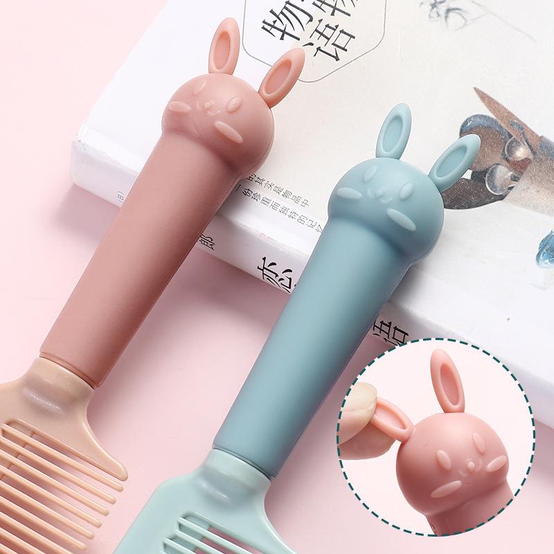 Cartoon Cute Girl Plastic Soft Cute Rabbit Household Anti-Static Student Curling Comb Long Hair Massage Comb Comb