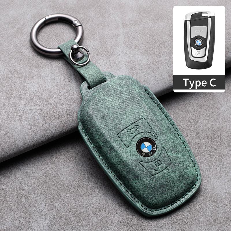Suede Leather Car Smart Key Case Fob Cover Shell for BMW 1 2 3 4 5 6 7 Series X1 X3 X4 F10 F07 F20 Z10 X5 X6 F36 F25 F26 F30 F34
