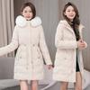 Winter Women Parka Fur Hooded Jackets Thicken Warm Cotton-padded Puffer Coat Casual Long Parkas Clothes Loose Outerwear