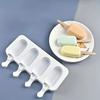 Silicone Ice Cream Mold Homemade Popsicle Maker Reusable Ice Cube Tray DIY Homemade Dessert Freezer Ice Maker Mould With Sticks