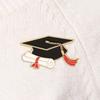Zinc Alloy Brooch with Bachelor Hat Design Exquisite Oil Dripping Process Hat Accessory Brooch Bag Decoration