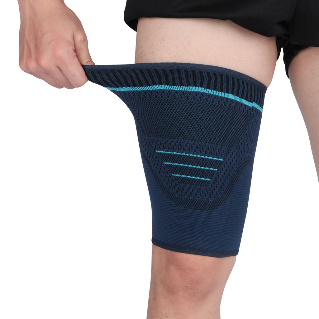 Knitted Nylon Spandex Thigh Brace Compression Support Breathable Protection for Soccer Gym Sports Athletics Stability Leg Guard