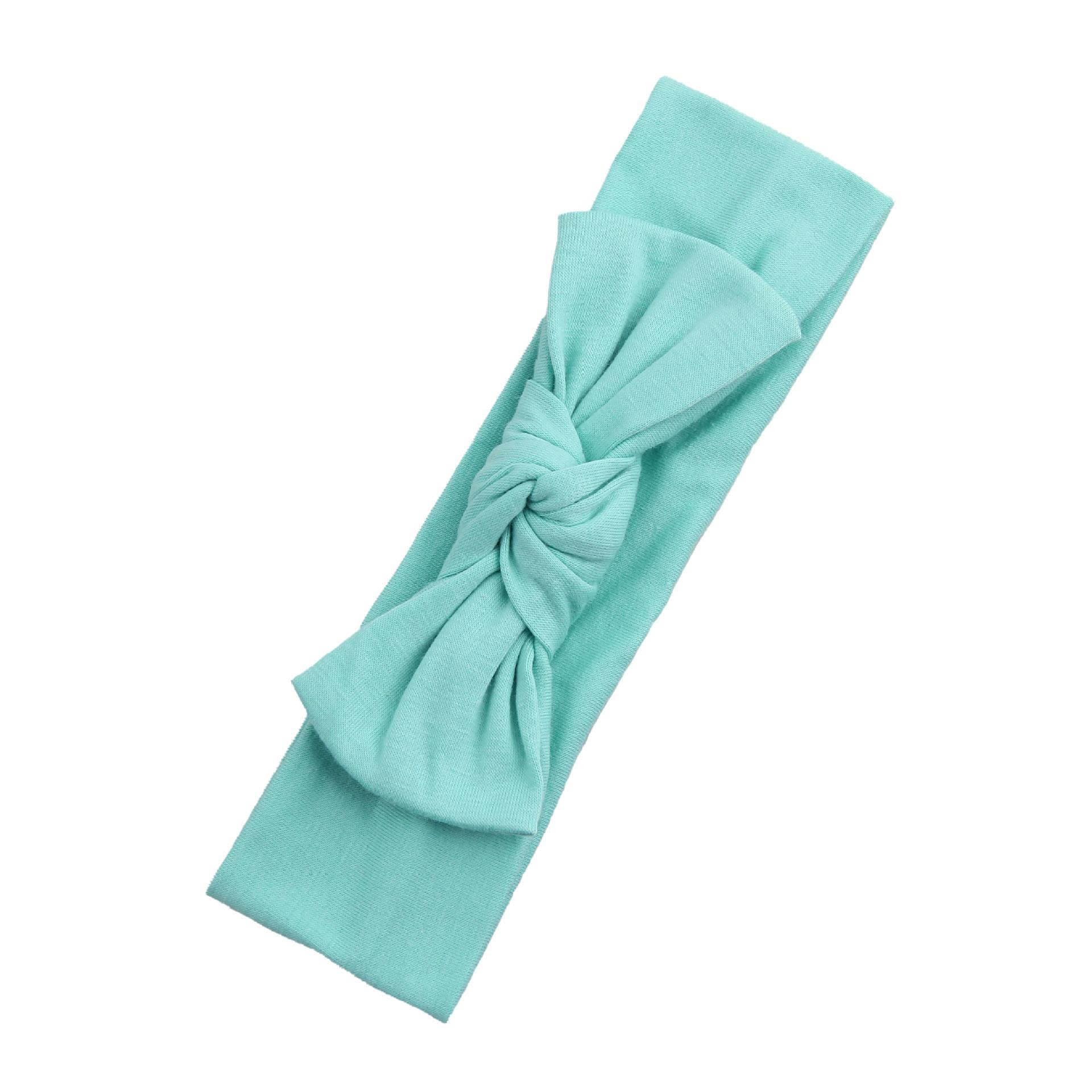 

Аксессуары для волос для малышей Милая детская повязка на голову с завязанными ушками кролика Детская хлопковая повязка на голову с бантом зелёный