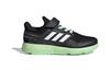 Adidas Fortafaito EL K Slip Resistant Low top Kids' Running Shoes Black Green Children Aged 3 7 Years Old EE7308