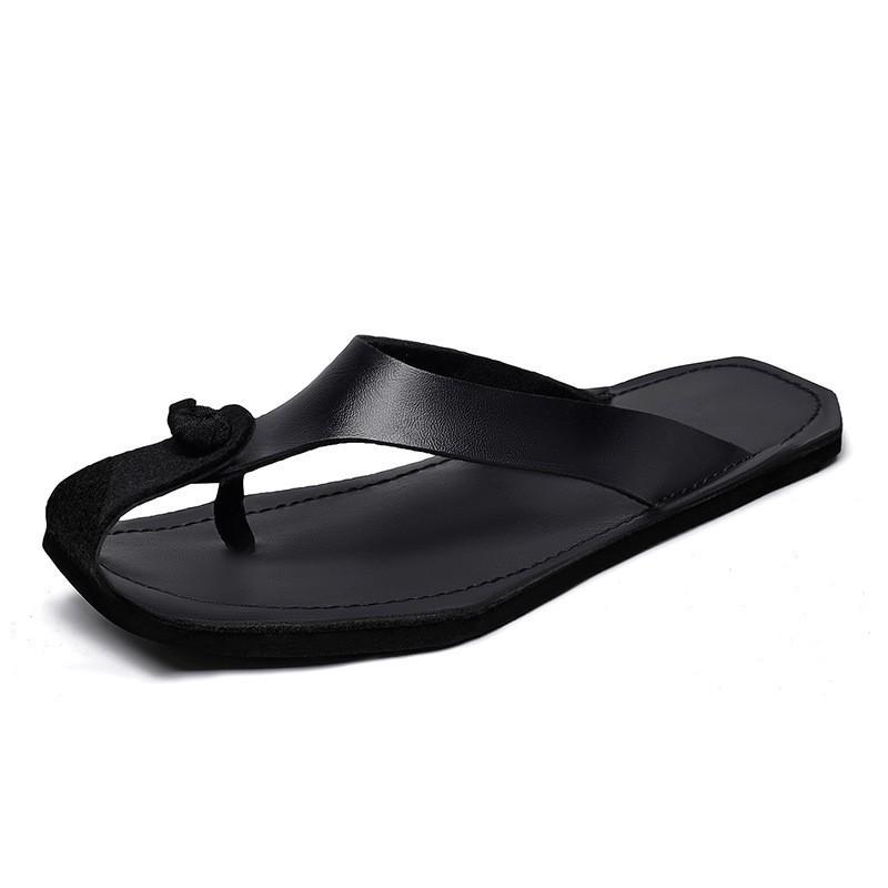 Slippers Men's Summer New Large Size Cowhide Flip-flops Foreign Trade Outdoor Beach Shoes Fashion Sandals Men