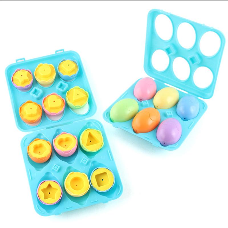 Eggs Matching Toys For Toddlers 1 2 3Y Montessori Toys Easter Eggs Baby Color Shape Sorter Games Educational Learning Toys Kids