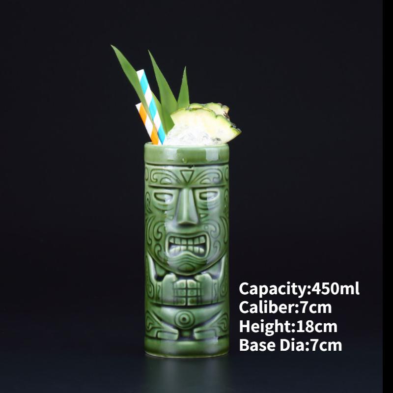 Tazza Tiki Tazze da Cocktail Hawaiane Tazza Divertente in Ceramica Creativa Tazze Tiki Tazza da Birra per Bevande Tazza da Vino Strumenti per Bar Regalo per Amici