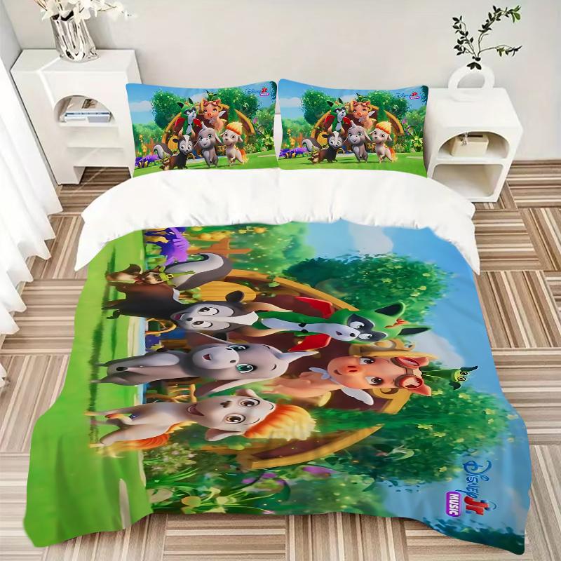 Animals Farm Printed 3pcs Bedding Set Soft Microfiber 1 Duvet Cover And 2 Pillowcases Home Bedroom Decor Xmas Gift K1804