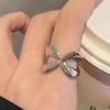 Panjbj   Copper Wide Smooth Ring For Women Girl Irregular Simple Fashion Adjustable Jewelry Gift Dropshipping