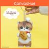 Drowsy Mofusand Monday Extending Life Overtime Cat Plush Keychain