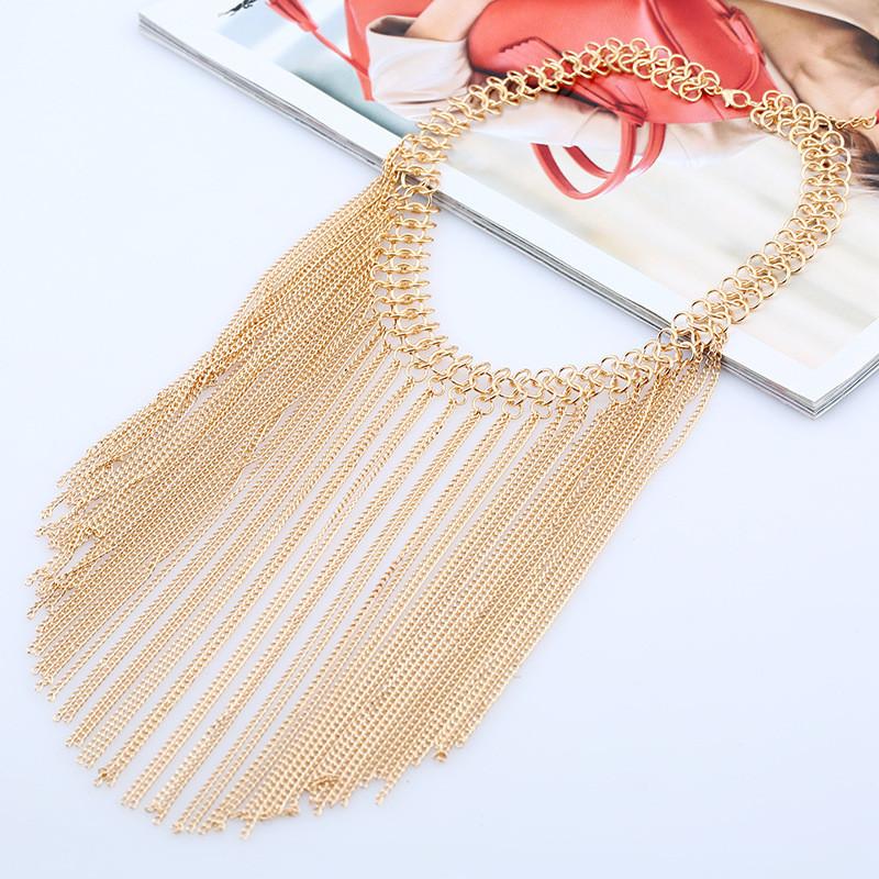 

Fashionable Retro Multi Layer Tassel Design Women Necklace For Casual Wear