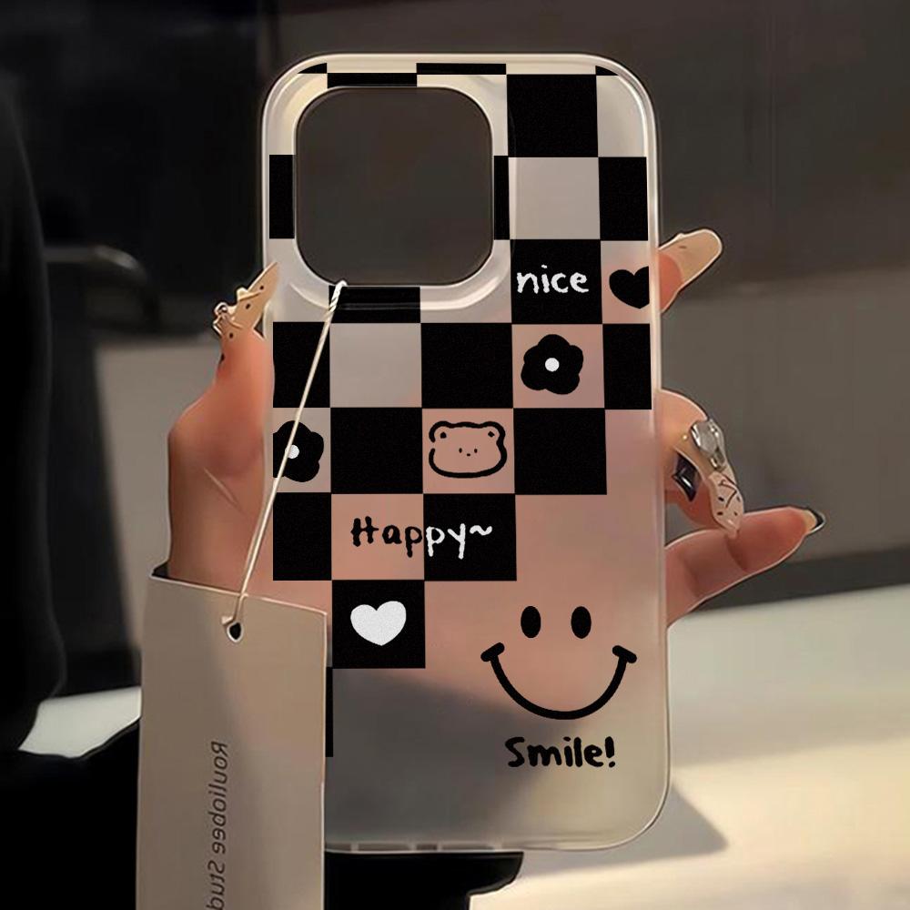 Etui na telefony komórkowe iPhone 11 13 15 Pro Max 12 14 Pro Max Etui iPhone 16 15 Plus 13 Pro 12 Mroźna tekstura Malowane kwiaty z kreskówek