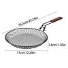 Perforated Steel Carbonl Grill Basket Foldable Grilled Vegetable Net Barbecue Pan  Camping Cooking