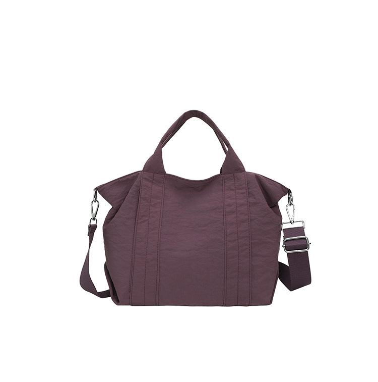 Solid Color Handbag Women's Large Capacity Lightweight Tote Bag Commuter Shoulder Crossbody Bag