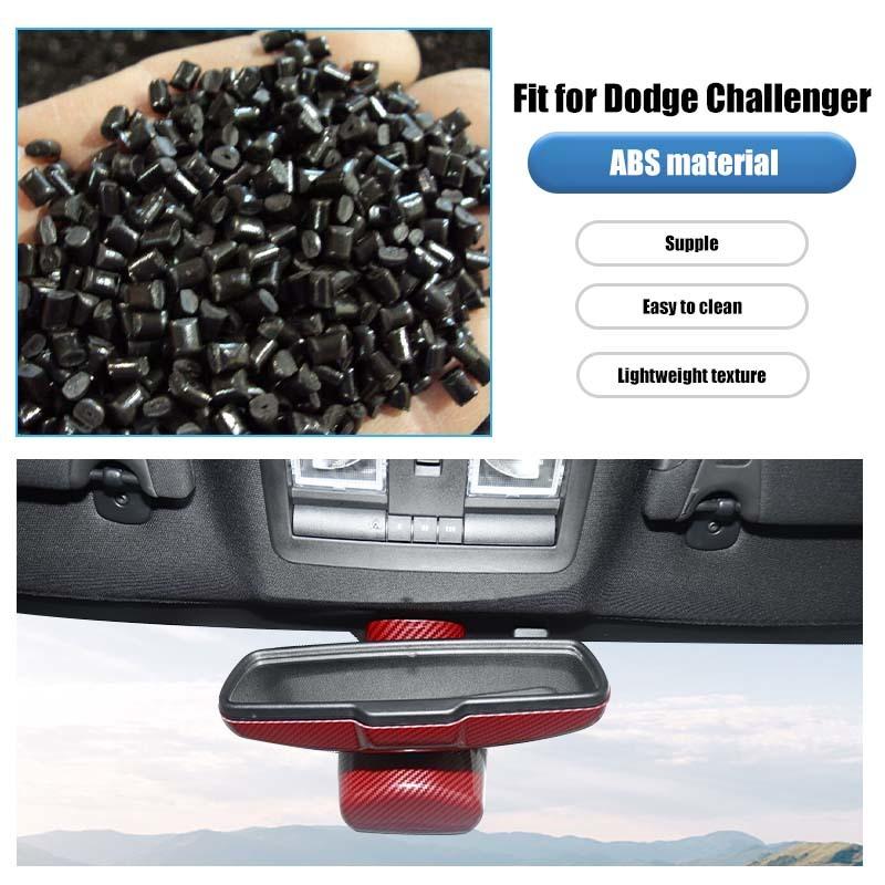 Interior Rearview Mirror Panel Decoration Protective Cover For Dodge Challenger 2015 Up Car Interior Accessories