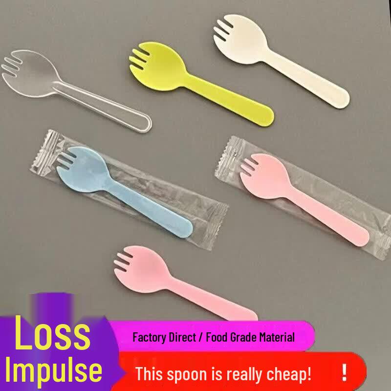 Disposable Plastic Spoon and Fork Set