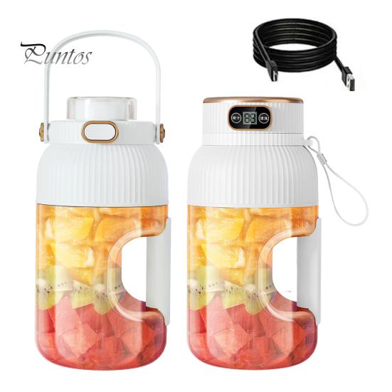 Multifunctional Portable Juicer Cup with Digital Display Large-Capacity USB Rechargeable Cordless Smoothie Blender