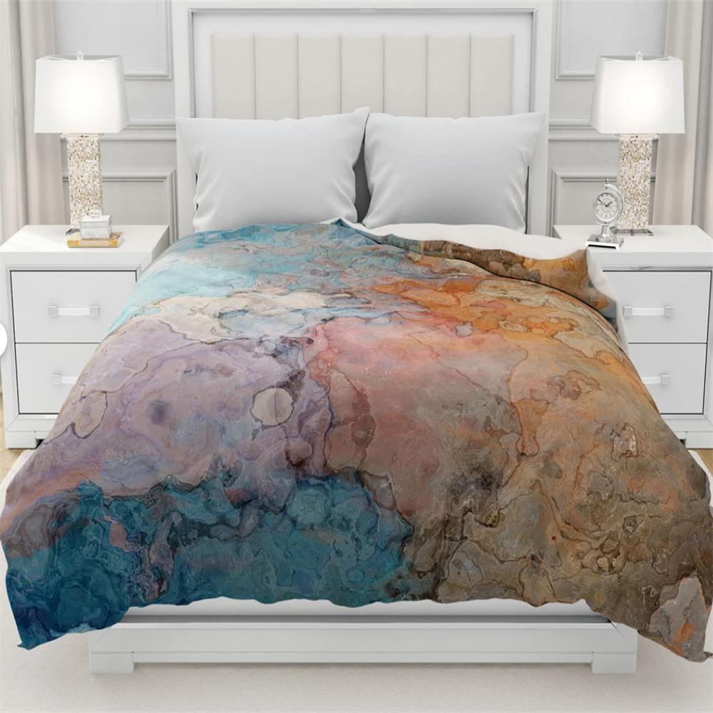 Duvet Cover with Abstract Art In King, Queen or Twin, Silky Smooth Microfiber, Contemporary Bedroom Decor, Modern Bedding Set