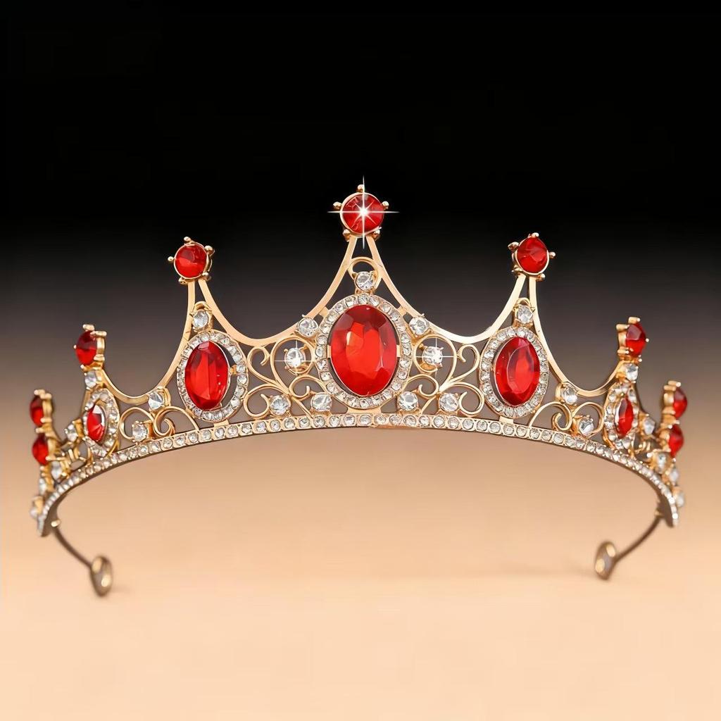 Princess Rhinestone Crown Hair Accessories for Girls - Wedding, Birthday, Performance Headdress, Crystal Headband