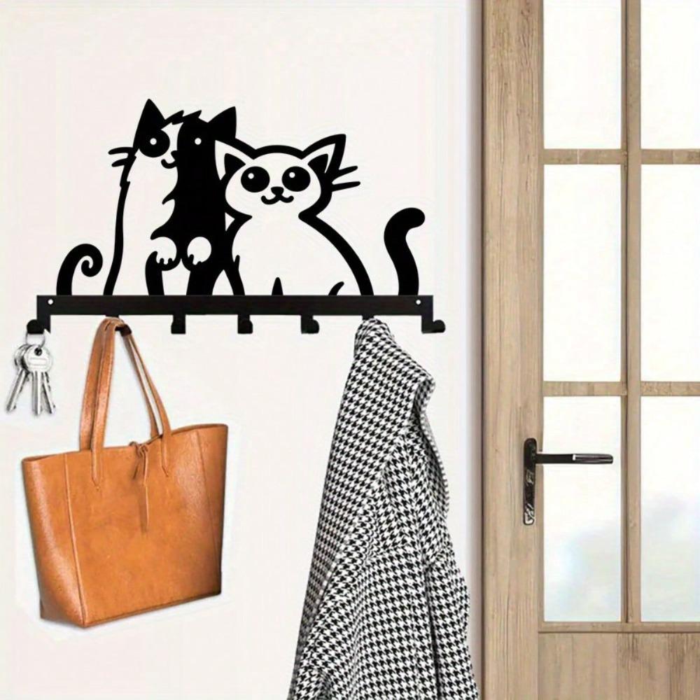 Metal Key Holder Wall Mount 7 Hook Rustproof for Keys Towels Coats Kitchen Bathroom Entryway Durable Pet Friendly Home Decor