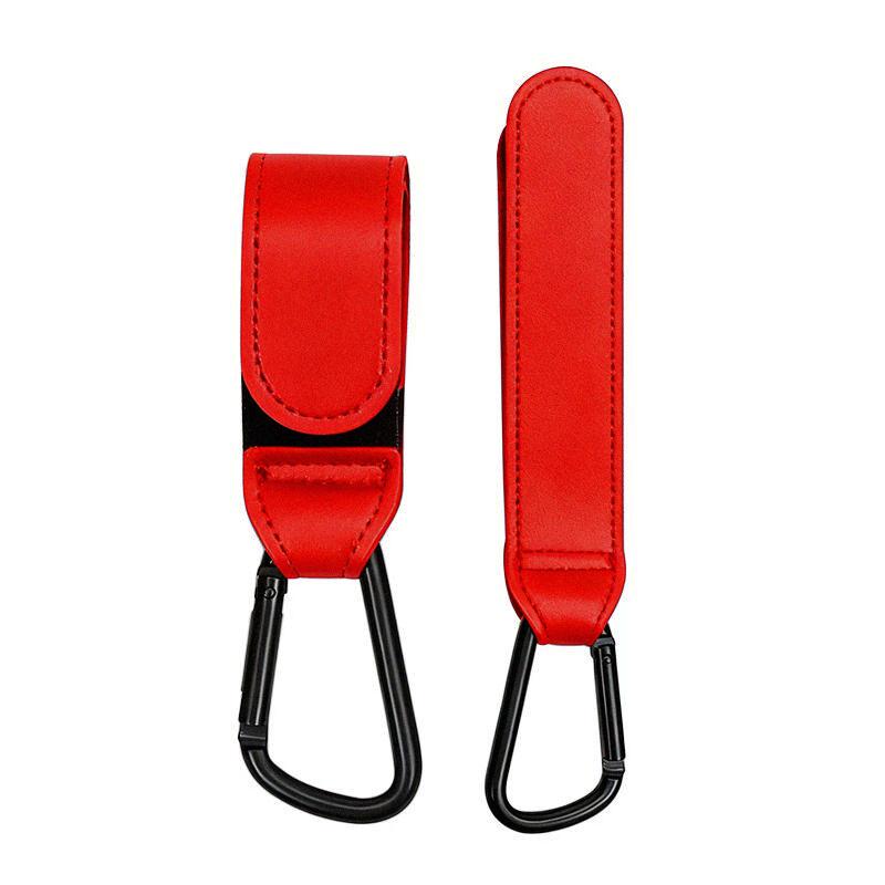 2 шт. Сумка-органайзер для детской коляски, крючок, портативная альпинистская пряжка, пряжка из ПУ-кожи и алюминиевого сплава, петля-застежка для сумки