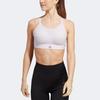 Adidas Solid Color Back Hollow Cross Shoulder Strap Sports Bra Women Underwear Light-Gray Purple HR9730