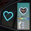 Solar Heart LED Car Light Wireless Decorative Lamp for Triangle & Rear Window Suction Cup Mount Romantic Atmosphere Night Light Auto Accessory