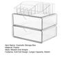 3 Tier Clear Acrylic Makeup Organizer with Drawer Large Cosmetic Storage Box Anti-fall Cosmetic Storage Rack Gifts for Makeup Lovers