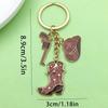 Retro Alloy Denim Boots Keychains & Charms: Unique Women's Accessories