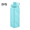 Silicone Foldable Water Bottle 610ml Leakproof Collapsible Water Bottle for Travel Camping Hiking Sports Outdoor BPA Free Portable Reusable Water Cup