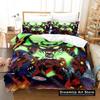 Anime Tengen Toppa Gurren Lagann Bedding Set Duvet Cover Bed Set Quilt Cover Pillowcase Comforter king Queen Size Boys Adult