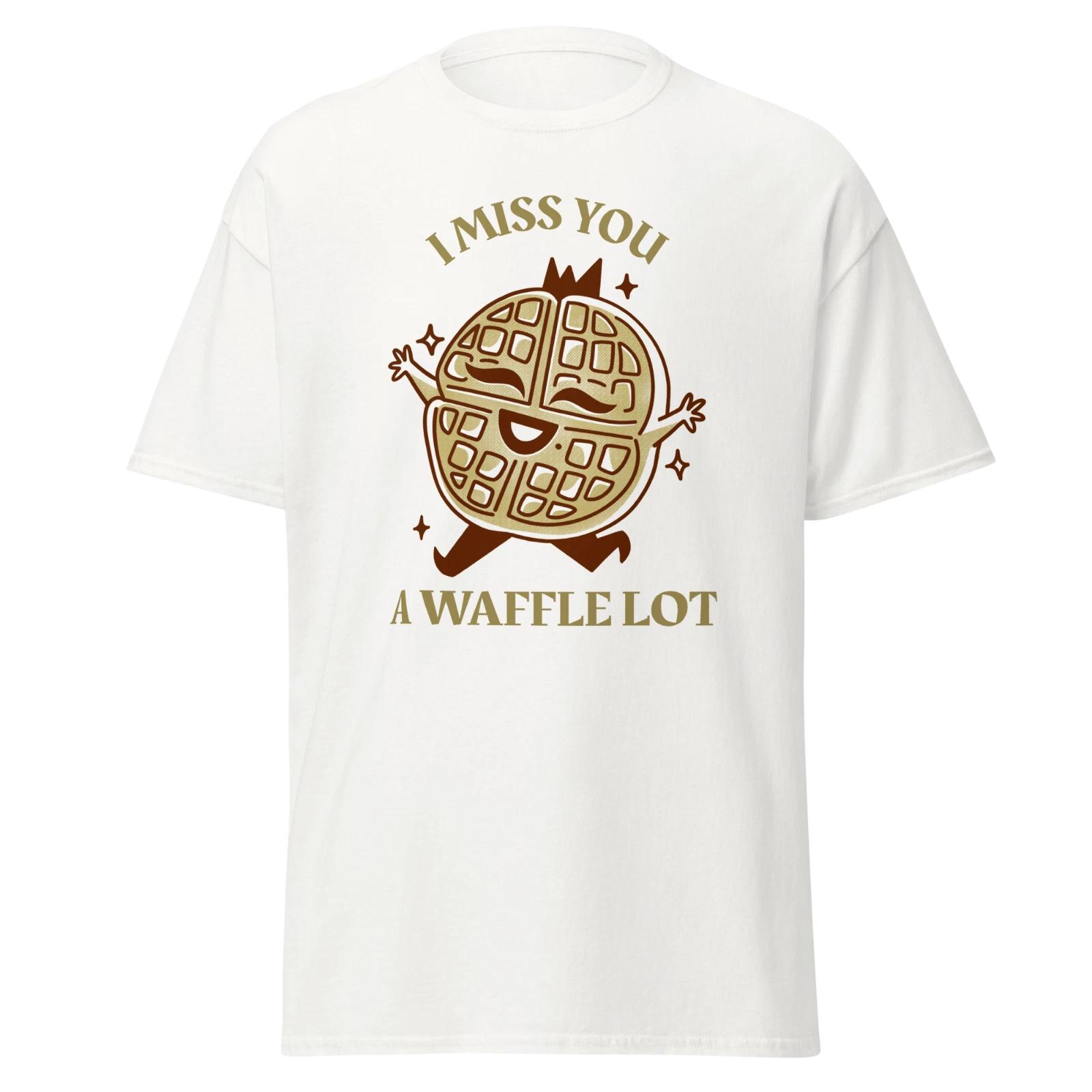 I Miss You A Waffle Lot Mens Classic T-Shirt Funny Waffle Tee M