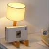 Massivt trä Robot Creative Skrivbordslampa Sovrumslampa