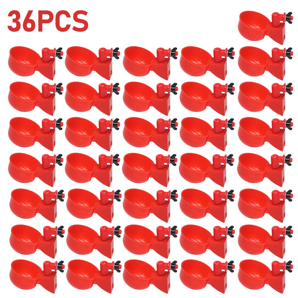 6-48pcs Chicken Duck Drinking Cup Automatic Drinker Chicken Feeder Drinking Fountain Practical Convenient Tools Feeding Supplies