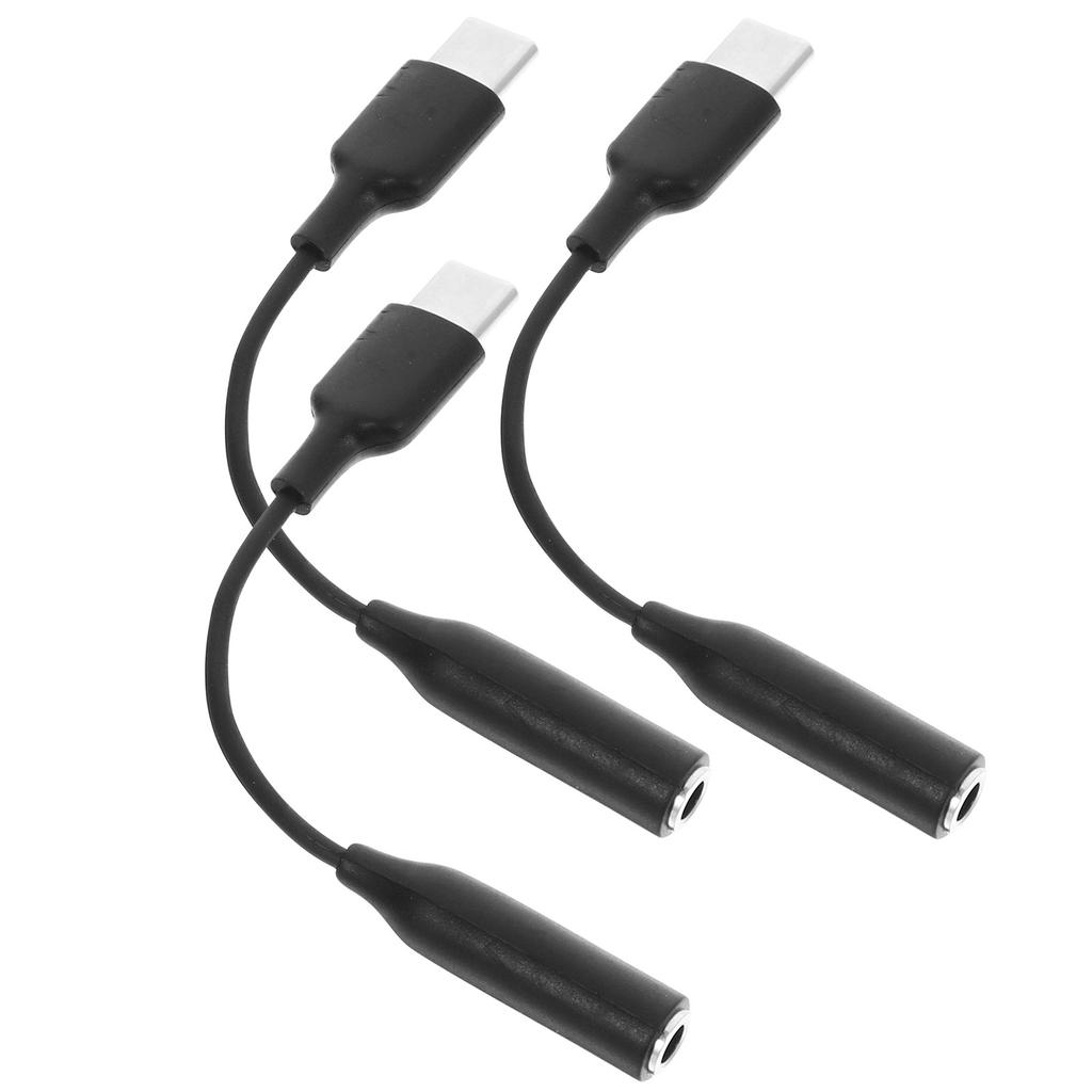 3Pcs USB Line 3.5mm Headphone Adapter High Fidelity Plug Play Low Power Consumption USB C to 3.5mm Audio Jack Adapter