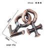 Intelligence Puzzle Zinc Alloy Disentanglement Rings - Unlock Nine Linked Rings Kongming Luban Lock Educational Toy