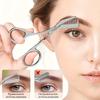 High-End Stainless Steel Built-in Eyebrow Scissors, High Hardness Sharp Blades, Ergonomic Design, Precision Grooming Tool for Fine Eyebrow Trimming, A
