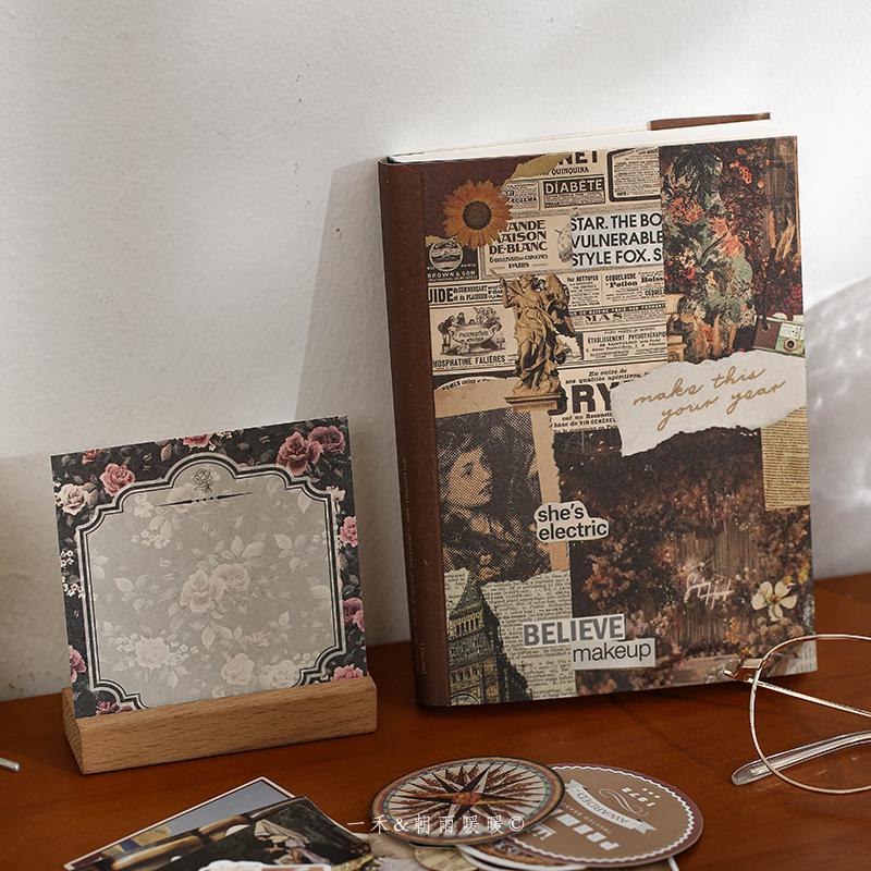 Yihe Retro Journal Gift Set: High-Value Stickers, Memo Pads, and DIY Literary Journal Book.