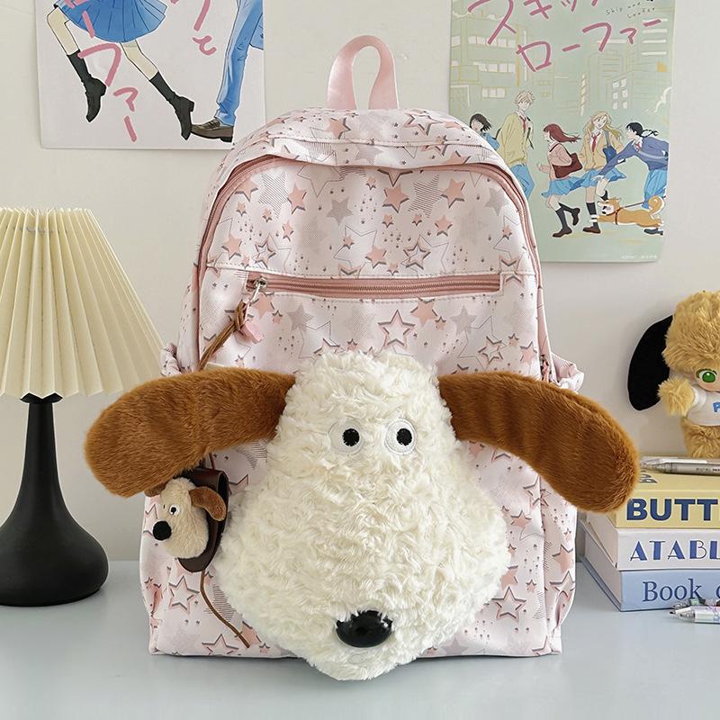 Schoolbag Japanese Niche Design Sense Girl Schoolbag Lamb Casual Backpack Fashion Versatile High School Student Backpack