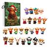 Holiday Countdown Surprise 24 Days 3D Highland Cow Advent Calendar 2026, Christmas Cute Farm Animal Gift for Parent Child Interaction Calendar,