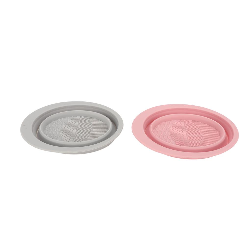 2 Stück Silikon Kosmetikpinsel Reinigungsbecken Faltbares Make-up Pinsel Reinigungsbecken für Make-up Pinsel