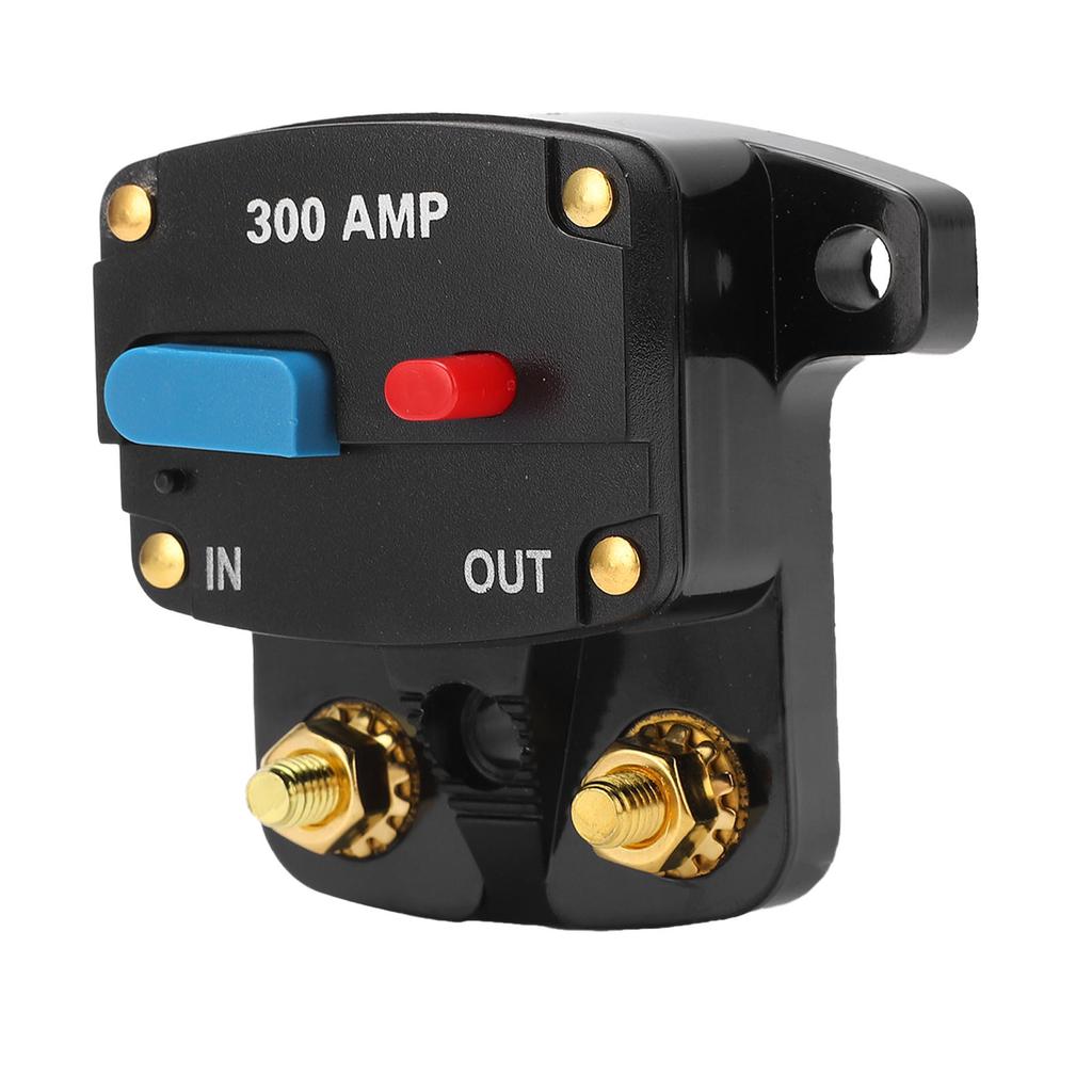 Car Audio Circuit Breaker Manual Reset Fuse Inline Inverter Holder for Car Audio Stereo System Boat Trucks Buses 300A