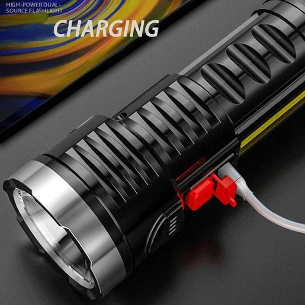 Mini přenosná svítilna nového stylu 6LED s vestavěnou baterií 18650 USB dobíjecí COB LED svítilna pro kempingová světla