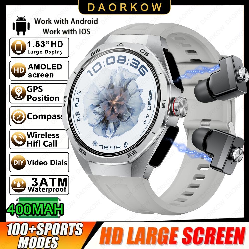 

Outdoor Sports Smartwatch Information Reminder Men Women TWS Wireless Headset Smart Watch Waterproof 2 In 1 Headphone Smartwatch Smartwatch