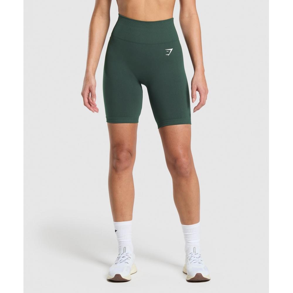

Gymshark Vital бесшовные шорты 7 дюймов Woodland Green Marl B1b1p Ebtf XS
