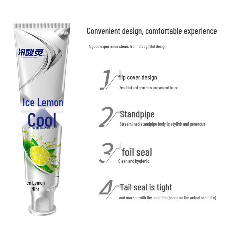 Lengsuanling Ice Lemon Cool Toothpaste 130g x 3 Tubes