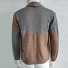 2025 Sweater Cardigan Color Block Button Long Sleeve Knitted Jacket